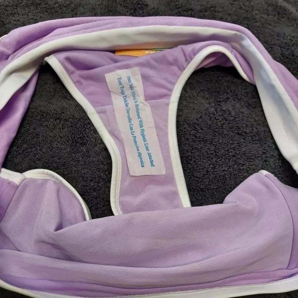 Kona Sol Women's 2X (20-22w) Purple Bikini Swim Bottoms Swimwear